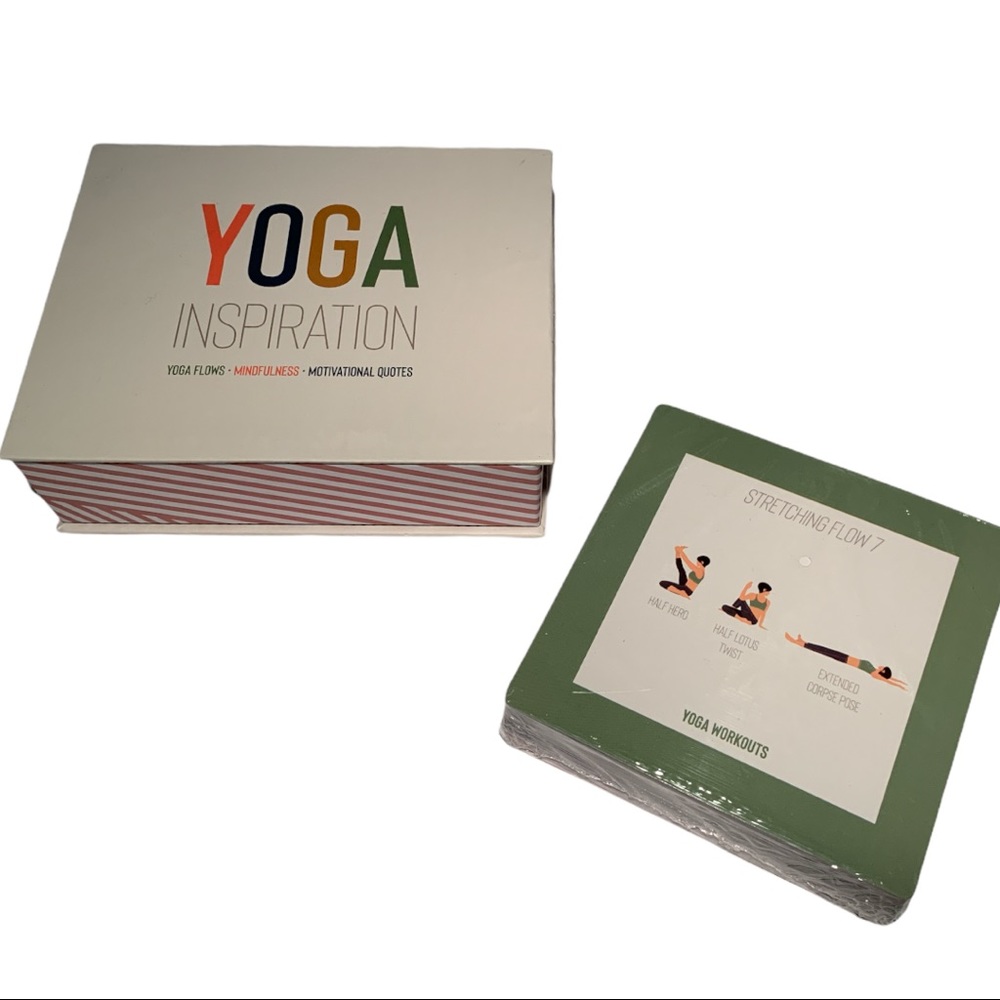 NWOT Yoga Inspiration Mindfulness Motivational 150 Card Set in Keepsake Box